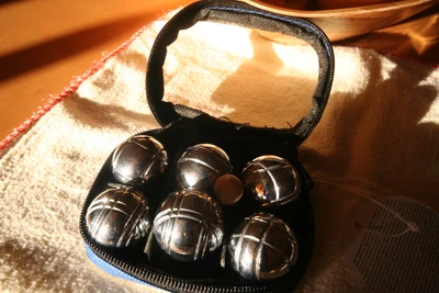 £10 • Buy Mini Boules Petanque Set Six Boules Metal New Carry Case Bouchon And Measure