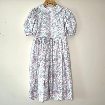 Vintage Childrens Hour Dress Jan Briggs Floral Girls Size 8 Cottagecore Modest • $34.99