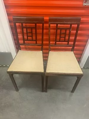 Vintage FOLDING CHAIR SET Dining Card Antique Bistro Wooden Lot LEG-O-MATIC 30s • $79.95