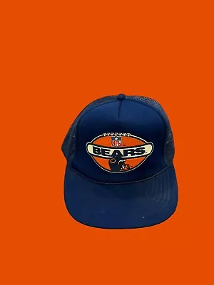 Chicago Bears Spell Out VTG Navy Blue Trucker SnapBack Hat • $10