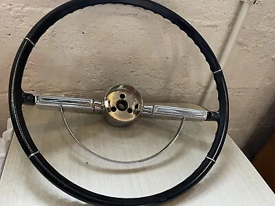 Vintage Ford Steering Wheel And Horn Ring 1955 1956 Or 1957 • $210.99