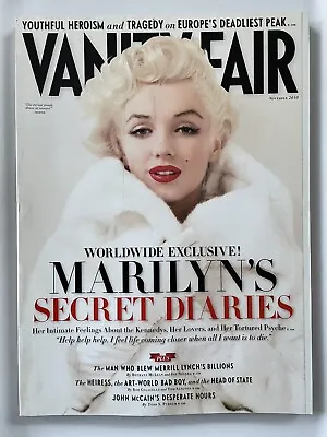 Vanity Fair Magazine - November 2010 - Marilyn Monroe Secret Diaries • $13.99