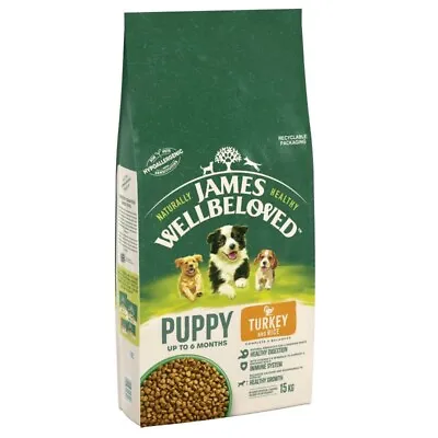 £79.99 • Buy James Wellbeloved Puppy - Turkey & Rice 15kg