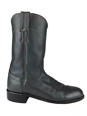 Justin Womens Black 3056 Leather Round Toe Cowgirl Western Boots Size US 6.5 B • $30.99
