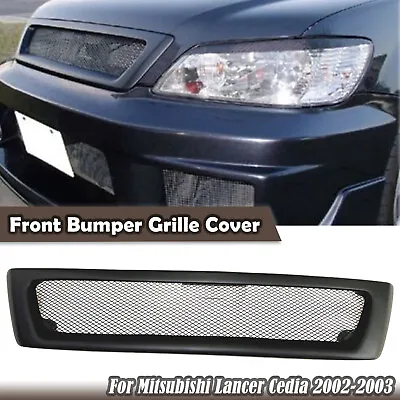 For Mitsubishi Lancer Cedia 2002-03 Front Bumper Grille Grill Cover Matte Black • $124.52