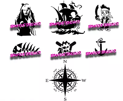 £6 • Buy Pirates Jack Sparrow Pirate Ship Anchor Compass Fake Tattoo Stencil Reusable