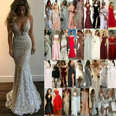 £23.99 • Buy Womens Formal Wedding Evening Cocktail Ball Gown Party Prom Bridesmaid Dresses