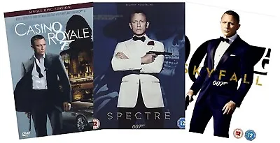 Daniel Craig James Bond 007: Spectre On Blu-Ray Skyfall & Casino Royale On DVD • £3.99