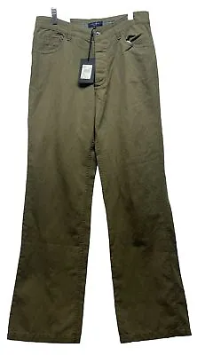 Ted Baker Mens Size 40L Meas 32X34 Brown Linen Lyocell Blend Arkid Chino Pants • $31.49