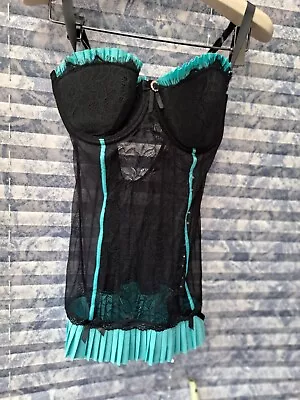 La Senza  Black And Blue Babydoll Lingerie - Size 10E - New Without Tags • £10