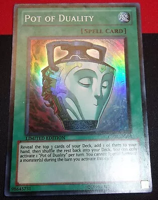 Yugioh! Pot Of Duality CT08-EN008 Super Rare Limited Ed Very LP • $4