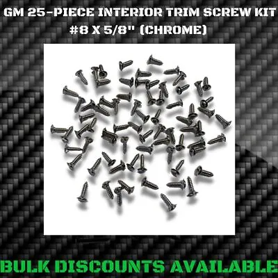 1954-1988 Cutlass Supreme A B Pillar Interior Panel T-Top Trim Screws CHROME OEM • $15.96