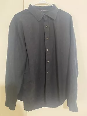 Tasso Elba Paisley Shirt Black Long Sleeve  XXL (J-38) • $8