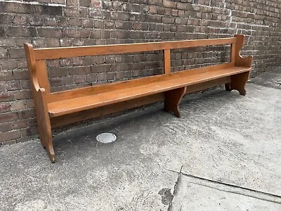 Antique Timber Church Pews Dining 3050mm Benches Seats Chairs Cafes Bars Pubs • $499