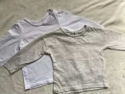 Two Pack Baby Top Two Pack Long Sleeve T-shirt Unisex Baby Tops X2 EUC  • £2