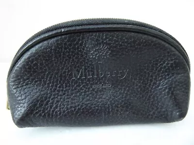 MULBERRY Make Up Bag In Black Leather With Zip Top • £150