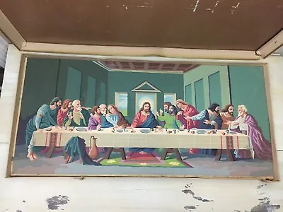 THE LAST SUPPER - PAINT BY NUMBER Vtg Craft Master Oil Painting Original Box • $38.99
