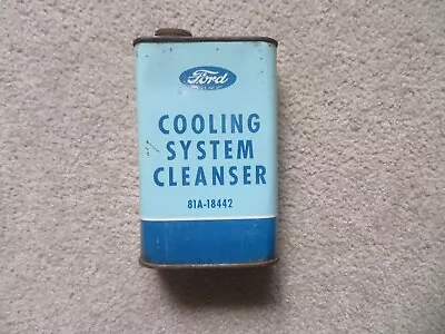 Rare Vintage 1940s FORD Cooling System Cleanser 81A-18442 Full 2 Part Can • $29.99