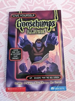 Give Yourself Goosebumps Book- #29 Invaders From The Big Screen 1998 R. L. Stine • $8.42
