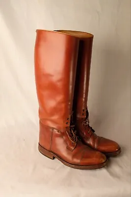 Trickers Brown English Riding Boots Tall Sz Unknown Vibram Tricker’s Vtg • $399.99