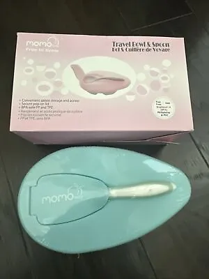 Momo Baby Travel Bowl And Spoon- Blue • $9.90
