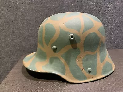 Rare WW1 Imperial German Army M16 Tortoise Camo Helmet (Original/Restored) • $144.49