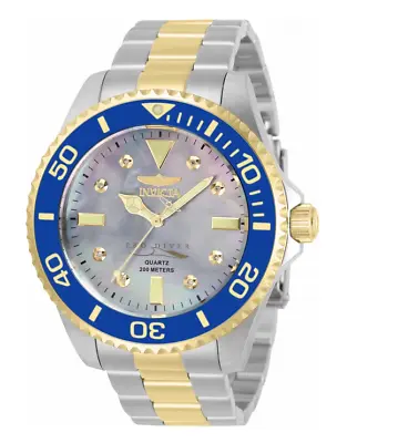 Invicta  47mm Pro Diver 9 Diamond Accented Mother-of-Pearl Dial Bracelet Watch • $129.88