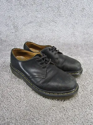Vintage Dr Martens Oxfords Womens Size 7 Us Black Leather Distressed Shoes • $39.99