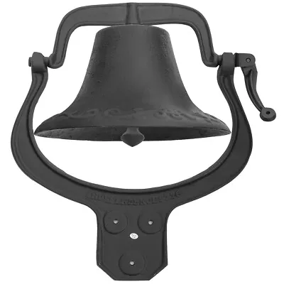 Outdoor Large Antique Vintage Dinner Bell Cast Iron Farmhouse Liberty School HD • $75.95