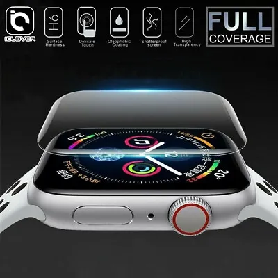 $10.99 • Buy Apple Watch Series 8 7 6 5 3D Edge Tempered Glass Full Screen Protector 41/45mm