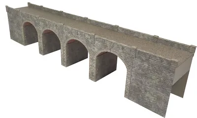 PO241 Metcalfe OO/HO Scale Stone Double Track Stone Viaduct Model Card Kit • £19.99