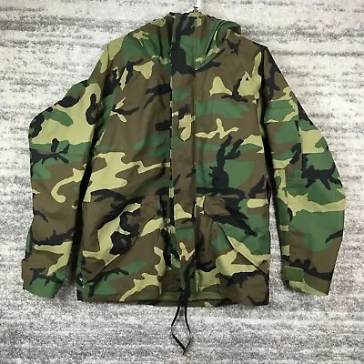 Army Military Parka Jacket Men's Small Short Woodland Camouflage Cold Weather • $94.95