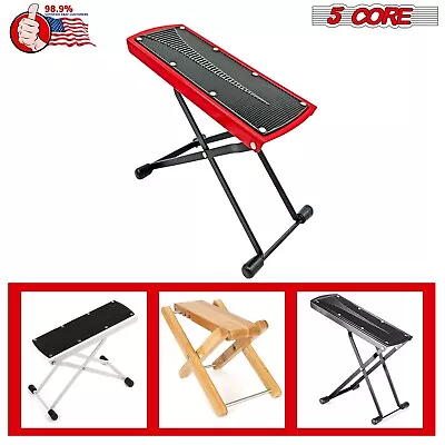 5Core Guitar Foot Stool Adjustable Leg Rest Pedal Footstool For Guitarist Player • $13.34