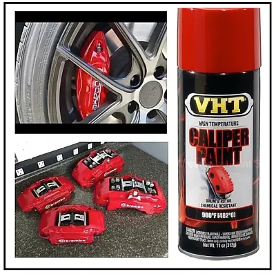 Red Brake Caliper Paint Engine Enamel High Heat Resistance Coatings Spray Can 1P • $29.98