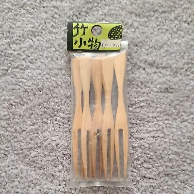 $13 • Buy 5 Vintage Wooden Fondue Forks 4.5 