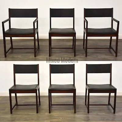 Walnut Mid Century Modern Dining Chairs Milo Baughman Directional- Set Of 6 • $2500