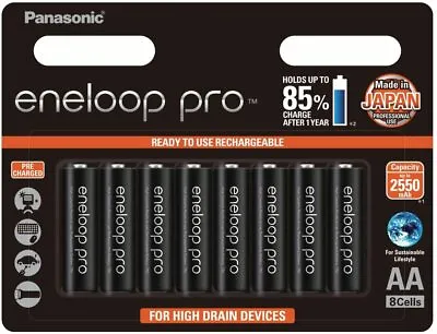 Panasonic Eneloop Pro - AA NiMH Rechargeable Batteries X 8 - Made In JAPAN • $48.95