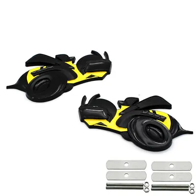 $19.95 • Buy 1 Pair Black Yellow Emblem Car Scat Pack Super Bee Front Grille Badge
