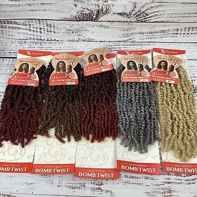 $9.99 • Buy Outre X-pression 12” Wavy Bomb Twist Crochet 20 Strand Pre-twisted Hair Choice