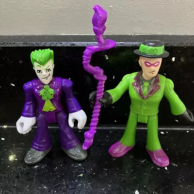 Fisher Price Imaginext DC Super Friends The Riddler & Joker Figure Bundle Rare • £9.99