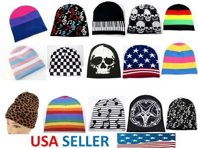 Beanie Plain Knit Ski Cap Hat Skull Warm Winter Colors Unisex Men Woman Beany • $10.98