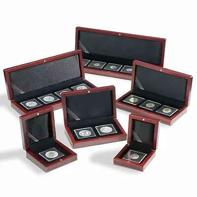 VOLTERRA Wooden Coin Presentation Case For QUADRUM Capsules 50x50mm • £28.95