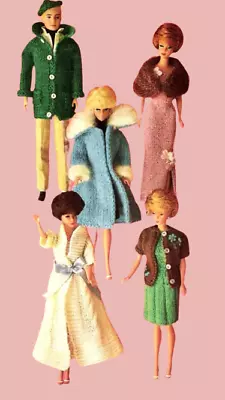 £2.40 • Buy KNITTING PATTERN Barbie Fashion Doll Clothes Evening Party Gown Dress Teen 1969s