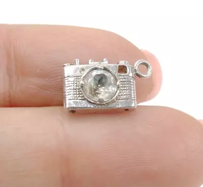 Vintage Solid Silver Camera Charm For A Bracelet Or Necklace • $6.31