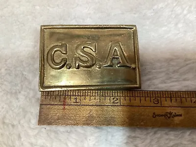 Civil War Reproduction Brass Belt Buckle CSA Confederate States America • $30