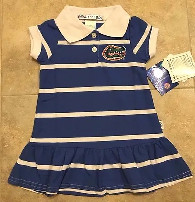 NEW BABY FLORIDA GATOR UF BLUE WHITE SARA LYNN SPORTY TOGS FOOTBALL DRESS 12 M • $29.99