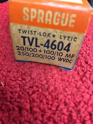 Tvl-4604 20/100+100/10mf 350/200/100wvdc Sprague Capacitor Nos • $13.50