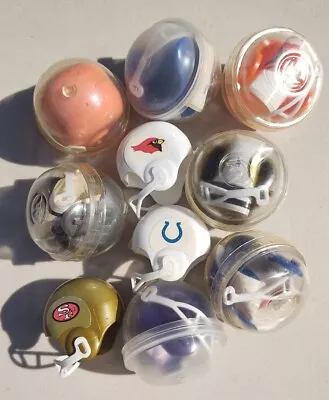 Lot Of 10 Vintage Miniature Gumball NFL Football Team Helmets • $39