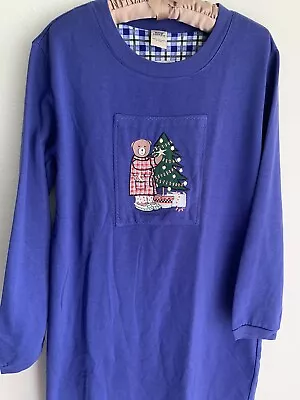 NWT S Vintage High Sierra Christmas Bear Pajama Nightgown House Dress Cottage • $49.99