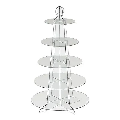 £28.68 • Buy 5 Tier Round Cup Cake Stand Wedding Birthday Party Acrylic Cupcake Display